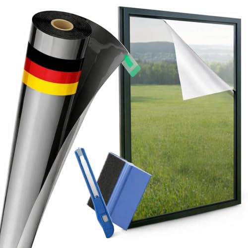 VIEWGUARD – UV Sonnenschutzfolie für Fenster Innen & Außen – Blickdichte Fensterfolie als Sonnenschutz Folie – Selbstklebende Hitzeschutzfolie für Fenster Außen & Innen für Sommer – 60 x 400 cm