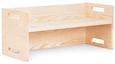 Ehrenkind® Kinder Wendebank | Bank aus Kiefernholz, Montessori-inspiriert, höhenverstellbar & kippsicher | natürlich & mitwachsend