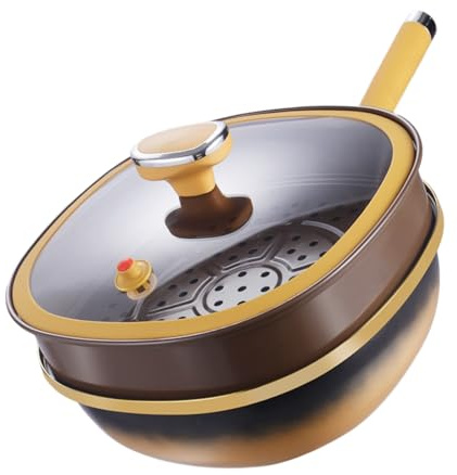 Padella per friggere – Grande padella antiaderente, in lega di titanio | Induction Fire Electric Adatto per la preparazione di frittate e frittelle, utile per la casa, l'appartamento