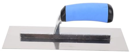 Zerodis Cazzuola per Finitura Piatta, Utensile per Intonacatura in Acciaio Inossidabile, Impugnatura Ergonomica per Finitura in Calcestruzzo e Cartongesso, Dimensioni 11x4 Pollici