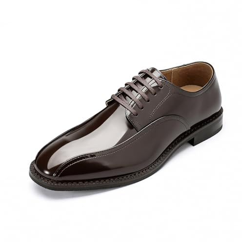YFFUSHI Chaussures Hommes de Ville en Cuir Verni Derby pour Mariage
