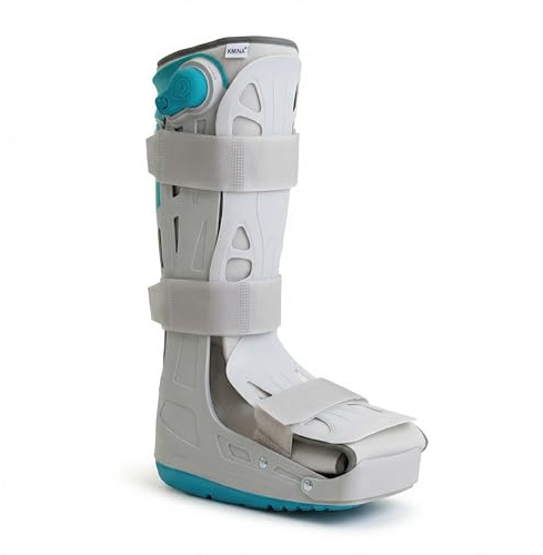 KMINA Tutore Walker Alto Gonfiabile M (Taglie 40 a 44), Stivale Ortopedico per Immobilizzazione di Piede e Caviglia, Regolazione Pneumatica con Valvola, Unisex Destro o Sinistro