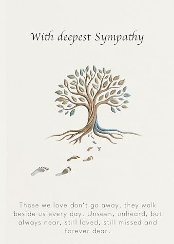 Elegant Sympathy Card – Premium Condolence & Bereavement Card (17x12cm) with Envelope (Kraft Brown)