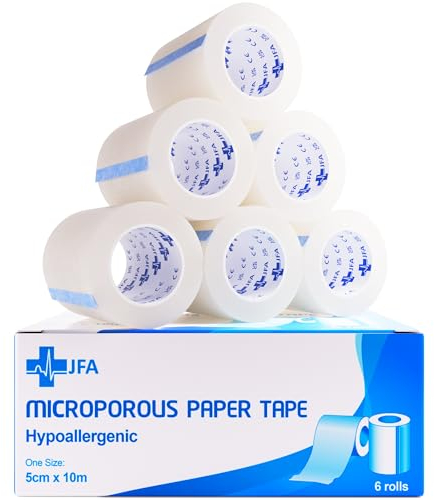 Microporous Medizinisches Klebeband, Erste Hilfe, 5 cm x 10 m, 6 Rollen