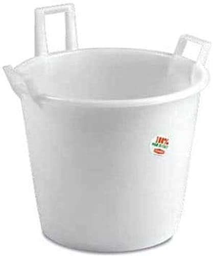 STEFANPLAST Mastello 3 Manici in Politene, Bianco, Lt 80, Cm 60, Polyethylene