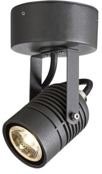 SLV Väggbygglampa LED SPOT SP/belysning för väggar, vägar, ingångar, LED-belysning utomhus, trädgårdslampa/IP55 3 000 K 6,0 W 400 lm antracit, 1004649