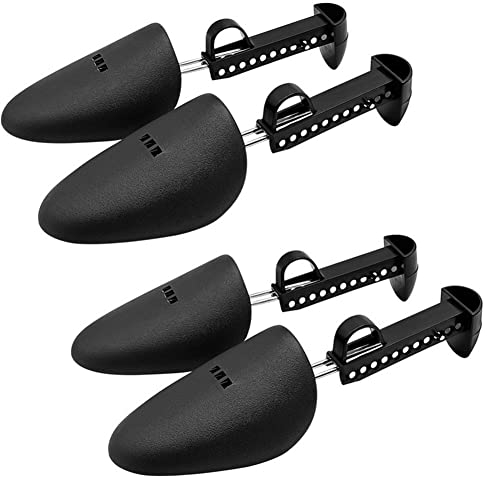 2 Paar Schuhspanner aus Kunststoff, verstellbare Länge, Schuhspanner für Damen, Stiefelhalter, Absätze, Sportschuhe, Formunterstützung, Formunterstützung, Schuhe (schwarz)