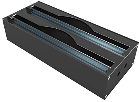 AXOTEN Acryl 2 in 1 Folienspender Mit Cutter,Frischhaltefolie abroller,Frischhaltefolie abroller Folienspender ​Aus Acryl Frischhaltefolie,Für Küchenschublade (2 Steckplatz)