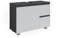 Vicco Waschbeckenunterschrank J-Shape, Waschtischunterschrank, Weiß/Anthrazit, 80 x 60.8 cm