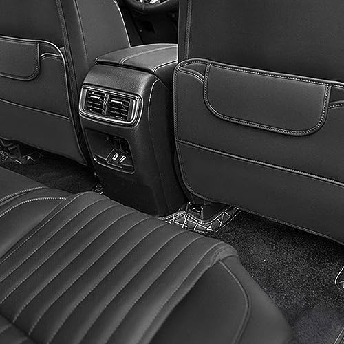 REROM 2 Stück Autositz Schutz Rückseite Kinder für Skoda Citigo/Enyaq/Fabia/Kamiq/Kodiaq, Rückenlehnenschutz und Organizer, Wasserdicht und Pflegeleicht,- Black