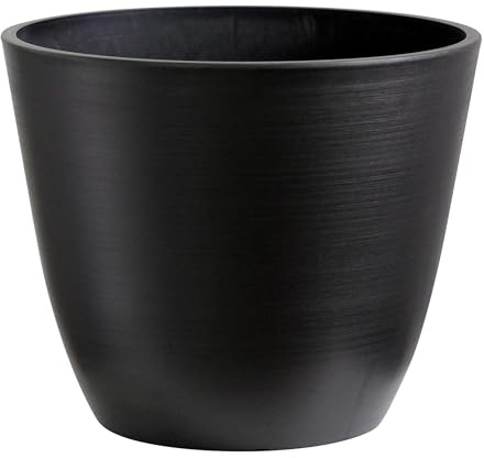 Olly & Rose 30cm Eco Wood Fibre & Resin Durable Large Plant Pot for Indoors and Outdoors Brushed Charcoal - Extra Large Plant Pots and Flower Pots for Garden and Home