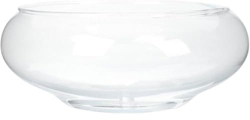 Lotus Bowl Planter 6 Inch Round Lotus Flower Bowl Clear Water Lily Bowl Decorative Glass Bowl for Flower Succulent Hydroponic Plant Fish Home Decor Water Lily Bowl Lotus Flower Bowl Lotus Bowl Glass B