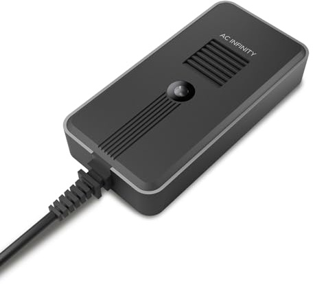 AC Infinity CO₂- + Lichtsensor, unterstützt Controller AI+ exklusiv dabei, Geräte dynamisch zu lernen und zu steuern; CO₂-Datenaufzeichnung ermöglicht smarte Ventilator-Programmierung für optimierten