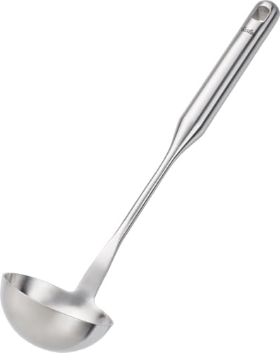 Fissler Essential/såssked i rostfritt stål (33,5 cm) sås, slev, soppslev, med hängande ögla, diskmaskinssäker