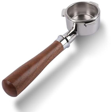 CAPFEI Bodenloser Siebträger 54mm Kompatibel mit Sage/Breville Barista Express, Pro, Touch, and Impress | T-Schnalle Walnussgriff