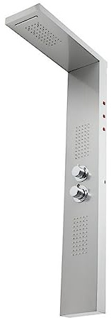 Rubinetti for doccia da bagno di lusso ， Miscelatore for vasca da bagno a colonna con pannello doccia a LED ， Schermo multifunzione for la temperatura della doccetta