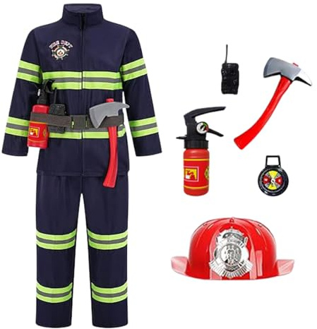 Generico Uniform Komplett Set | kostym för rollspel, födelsedagsfest, karneval | Säkra och bekväma kläder för pojkar och flickor