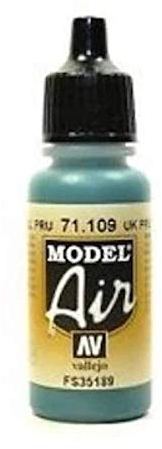 Vallejo Model Air Acrylic Paint, UK P.R.U. Blue, Matte Finish, Ideal for Airbrushing, Miniatures and Models, 17 ml