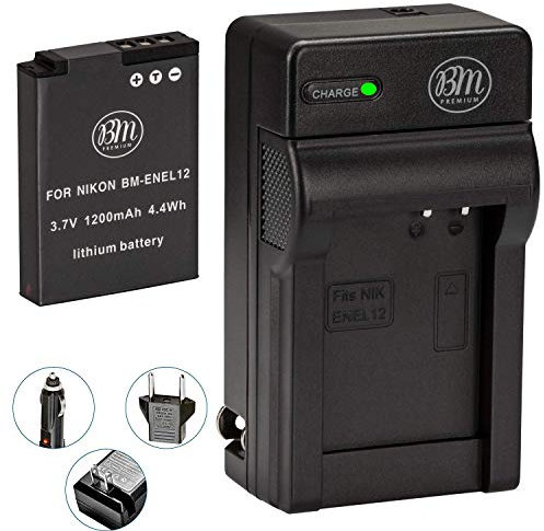 BM Premium EN-EL12 Akku für Nikon keymission 170, keymission 360, Coolpix A900, AW100, AW110, AW120, AW130, S6300, S8100, S8200, S9050, S9200, S9300, S9400, S9500, S9700, S9900, P310, P330, P340