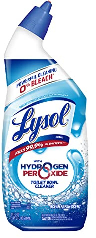 Lysol Toilet Bowl Cleaner Gel, for Cleaning and Disinfecting, Bleach Free, Ocean Fresh Scent, 24oz
