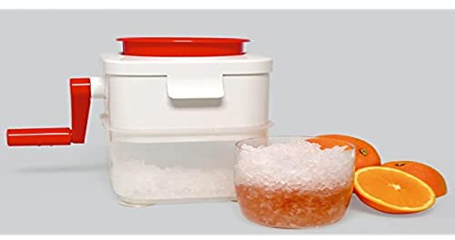 Rigamonti Tritaghiaccio con spremiagrumi R.F.V. Quality Picadora de Hielo con exprimidor Art.190, Rojo y Blanco, 16x15x19 cm, 6 Unidades