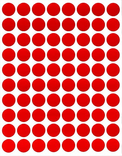 Royal Green (13MM) Red Color Coding Labels for Inventory and Labeling 1.3 CM Circle Dot Stickers 1200 Pack