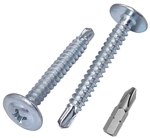 SKIR'CO (250 pz) Viti autoperforanti zincate 4,2 x 32 mm, vite per lamiera, testa a traliccio modificata PH