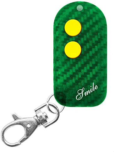 Smile C verde Rolling code + Codice fisso 433Mhz, Mini telecomando universale apricancello autoapprendente programmabile 2 TASTI compatibile con Nice Fac Beninca Bft