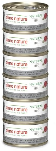 Almo Nature HFC Natural - Comida Húmeda para Gatos - Atún con Anchoas - 70 g x 6 Latas