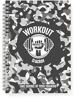 Workout Tracker - The Perfect Planner to record your Gym or Home Workouts - Six colours/styles - A5 size with 104 pages and space for 100 workouts - Set Goals & Track Progress