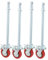 Lfhelper 4 Stück Gerüstrollen 190 mm mit Stahlspindel Gerüsträder mit Bremsem 360° Drehbar Spindelrollen Gerüst Schwerlastrollen Räder für Arbeitsgerüste Transportrollen Lenkrollen 750kg Tragfähigkeit