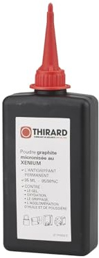 Lubricante polvo grafito, micronizado, Xenium, para cerraduras, candados, cilindros, protección contra la oxidación, corrosión, agarre, bidón con aplicador, 95 ml, THIRARD