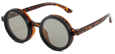 YAMEIZE Polarized Round Adjustable Tint Sunglasses - for Men Women UV400 1-9 Gears Round Lightweight Sunglasses Sun Protection Beach Driving Outdoor