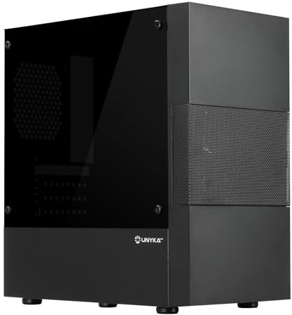 UNYKAch Caja Micro ATX Aero C25, Sección Central de Rejilla, 2 Puertos USB 3.0 y 1 USB 2.0. Incluye Fuente de Alimentación ATX de 500W (máx)