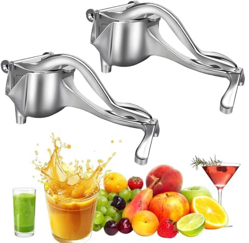 2026 Neu Saftpresse Manuell, Edelstahl Zitronenpresse, Sicherer Obstpresse for Zitronen, Orangen, Granatapfel, Einfach frische Säfte Pressen (2)