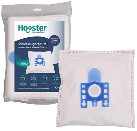 Hooster 20 Stück Staubsaugerbeutel passend für Miele Complete C 2 / C2 / C.2 Powerline Plus/Complete/mit Plastik Aufsatz