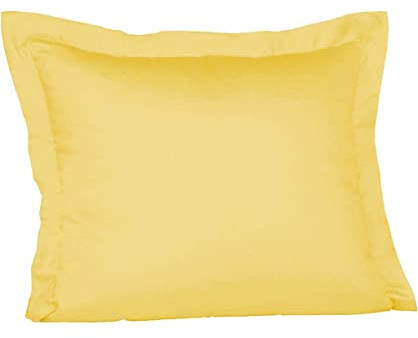 sleepling Satin Kissenbezug, Kissenhülle aus 100% seidig weicher Baumwolle, Bezug Kissen Kopfkissen, 60 Grad, Ökotex 100, Made in EU, 35 x 40 cm, gelb
