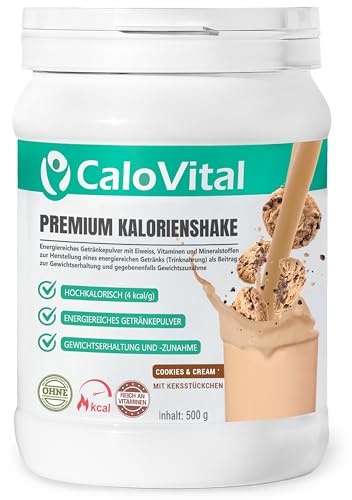 Alimento para beber con alto contenido calórico para el aumento de peso, hidratos de carbono y proteínas como batido de calorías, alta dosis con muchas vitaminas, CaloVital, calidad premium de
