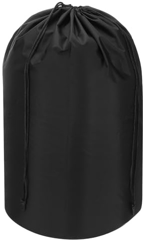 PATIKIL Stuff Sack, 12 x 24 Inch Waterproof Outdoor Storage Sack Portable Drawstring Dust Flap Bag Lightweight Sleeping Bag for Camping Hiking Backpacking, Black