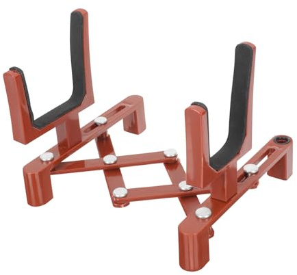 Kisangel Verstellbarer Tragbarer Violin-ständer Aus Robustem Material Kratzfestiges Violinendisplay Für Geigenspieler Für Anfänger Und Profis Praktisches Boden-stativ in Rot