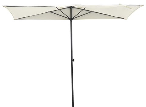 Ombrellone da esterno – 2,4 x 1,2 m, mezzo rettangolare, altezza regolabile per parete, appartamento, balcone, terrazza, veranda