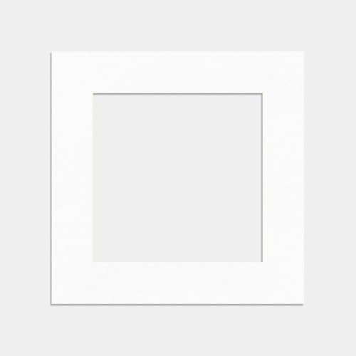 Alison Kingsgate 30x30CM White Picture Mounts for 25x25CM Aperture – Precision Cut Cardboard Photo Mounts with Aperture – Ideal for Posters, Prints & Certificates