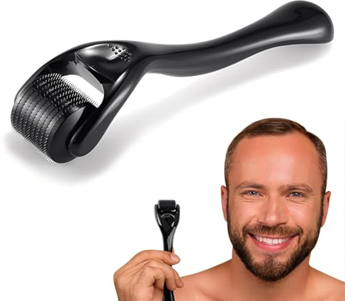 YUPZAR dermaroller cheveux dermaroller barbe Derma Roller 0,25mm pour cheveux, barbe et peau Hommes et femmes Rouleau
