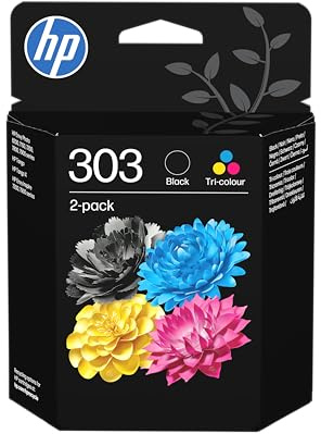 HP 303 Negro y Tricolor, Pack de 2 Cartuchos de Tinta Originales