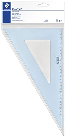 Staedtler Mars - Squadra 30 60 Gradi per Disegno Tecnico, Squadre da Disegno con Angoli Smussati e Bordo Righello, Squadretta 30 60 Gradi Resistente per Cancelleria Scuola e Materiale Scolastico