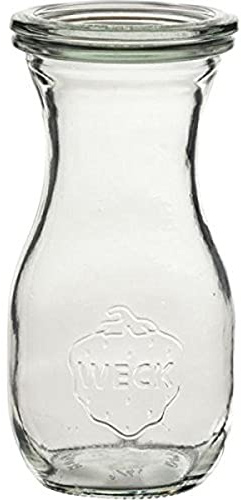 Saftflaschen mit Deckel, Einkochringen und Einweckklammern - Füllmenge: 250 ml - 4 Stück