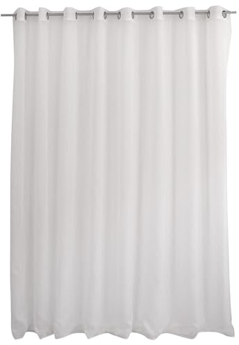 Enjoy Home 2001BC300240 - Visillo con 16 ojales, poliéster, color blanco, gran anchura 300 x 240 cm, 240 x 240 cm