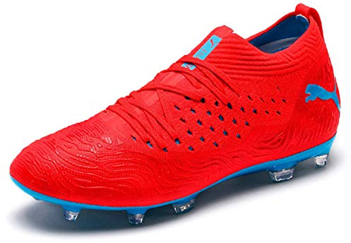 PUMA Herren Future 19.2 Netfit FG/AG Fußballschuhe, Red Blast-Bleu Azur