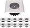 TOSHIN 10er Set Solarleuchten LED Solar Bodenleuchte Gartenlampe IP65 Solarlampen Bodeneinbauspot für Außen Garten Terrasse (Eckig, Kaltweiss)