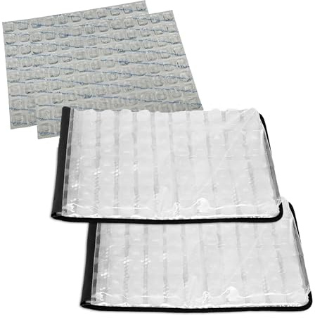 FlexiFreeze Party Mat Food Cooling Serving Platter – Buffet Display Chiller for Meat, Cheese, Fruit & Party Food Trays – Catering Supplies Cold Serving Mat Black 2 Pack (19 x 15)